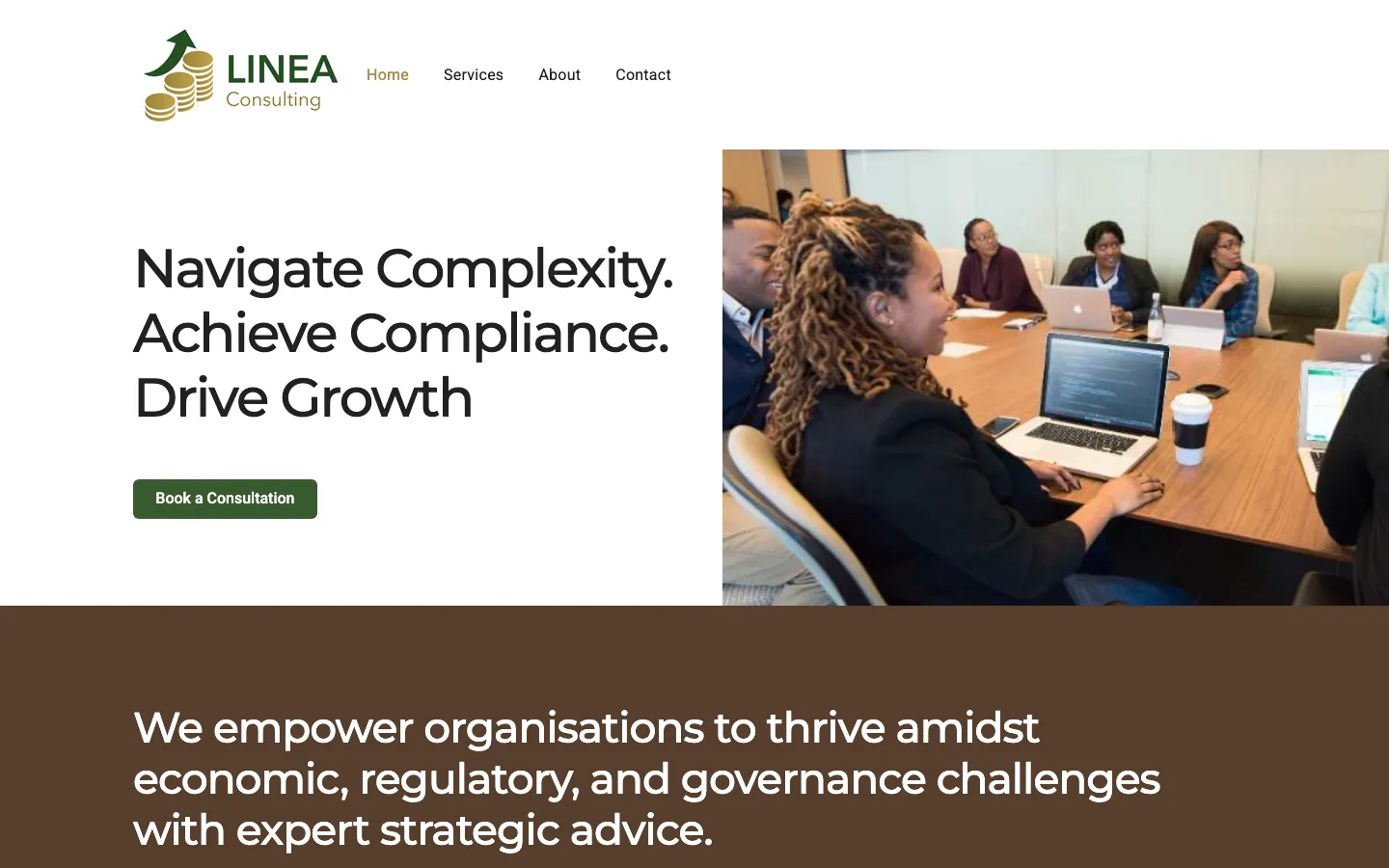 The Linea Consulting website