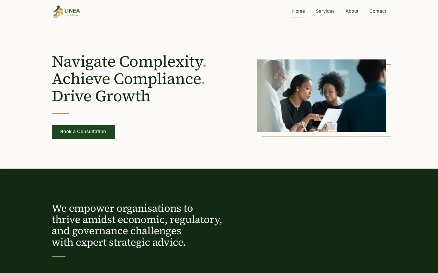 The Linea Consulting website